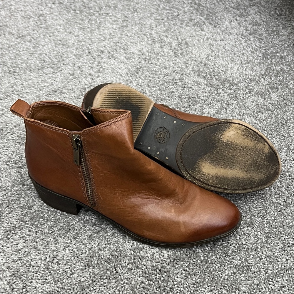 Lucky Brand Brown Leather Ankle Boots